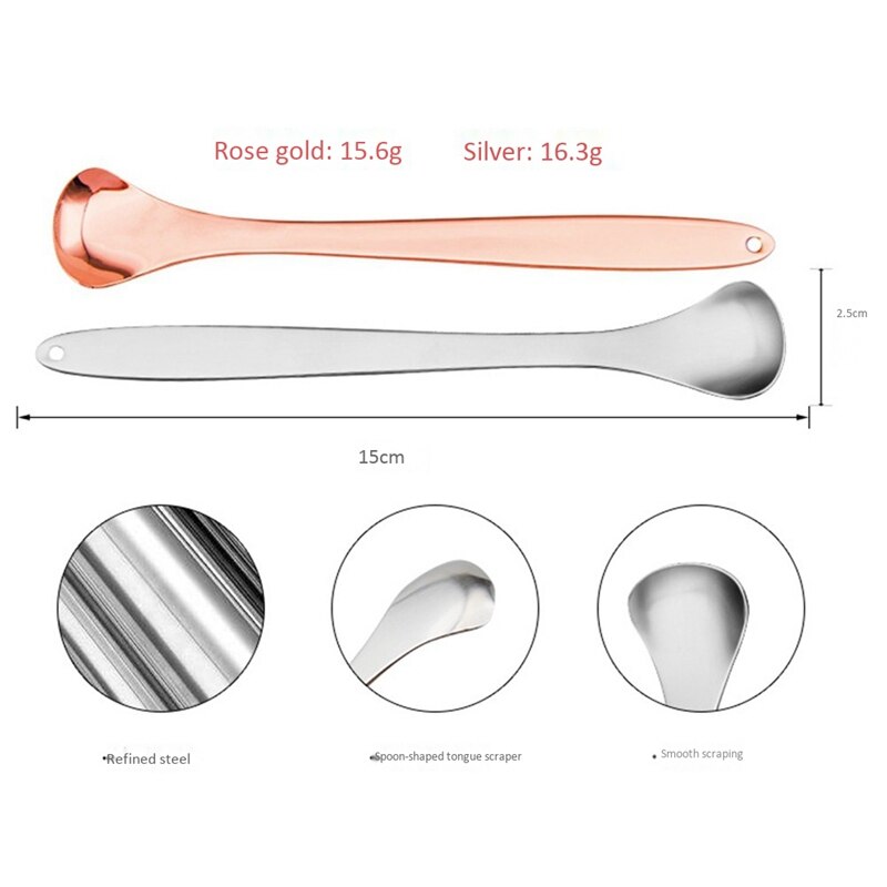 3Pcs Edelstahl Zunge Reiniger Metall Zunge Schaber Oral Reinigung für Entfernen Fleck zu Frischer Atem