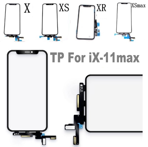 1pc Original LCD Display Touch Screen Front Outer Glass Panel Flex For iPhone 11 pro XR X XS Max frame Replacement Parts