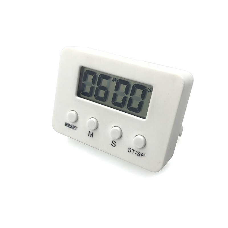 Study Timer Manager Large Screen Digital LED Kitchen Countdown Reminder Stopwatch Alarm Clock Cooking Baking Sports Games: White