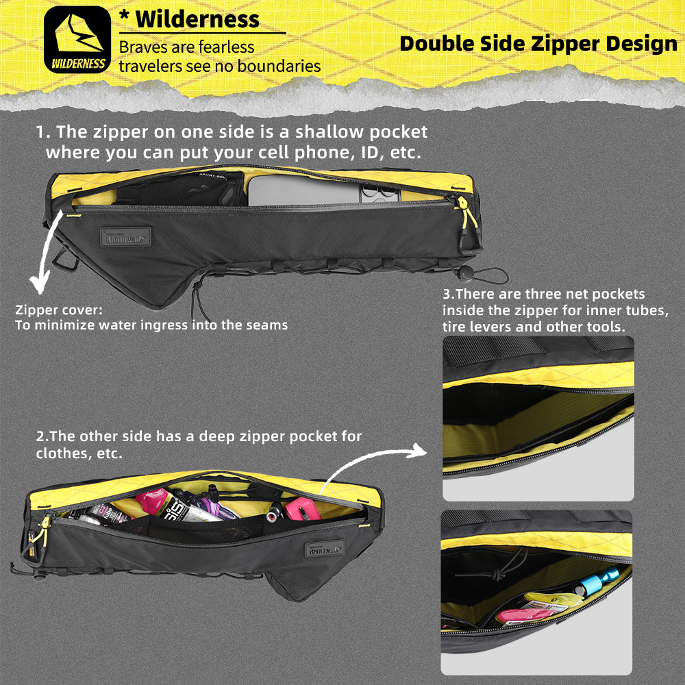 Bolsa para bicicleta, bolsa para cuadro de bicicleta, bolsa de almacenamiento triangular para accesorios de bicicleta, paquete de ciclismo para accesorios de bicicleta de montaña y carretera
