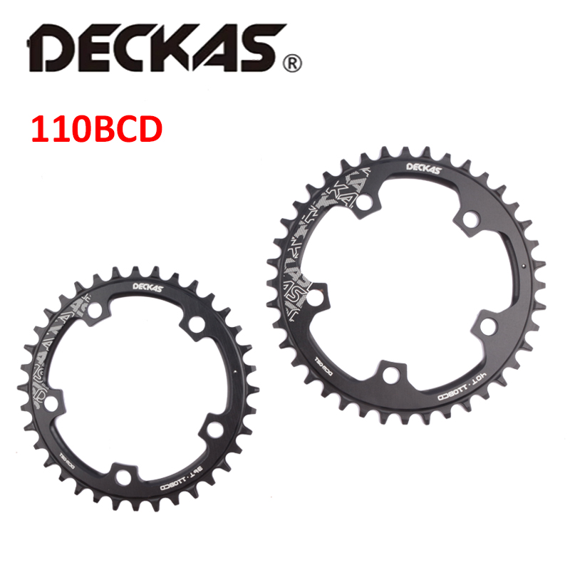 Deckas 110 bcd kettingblad fietskettingwiel voor shimano kroon rond zwart 36t 38t 40t 42t 44t 46 t 48t 50t 52t 54t fietsonderdeel