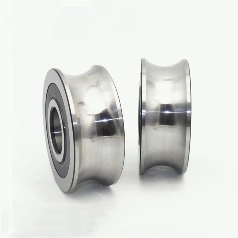 10pcs U22 U groove bearing pulley roller wheel steel ball bearings 8*22.5*14.5*13.5 mm Traces Walking Guide Rail bearing