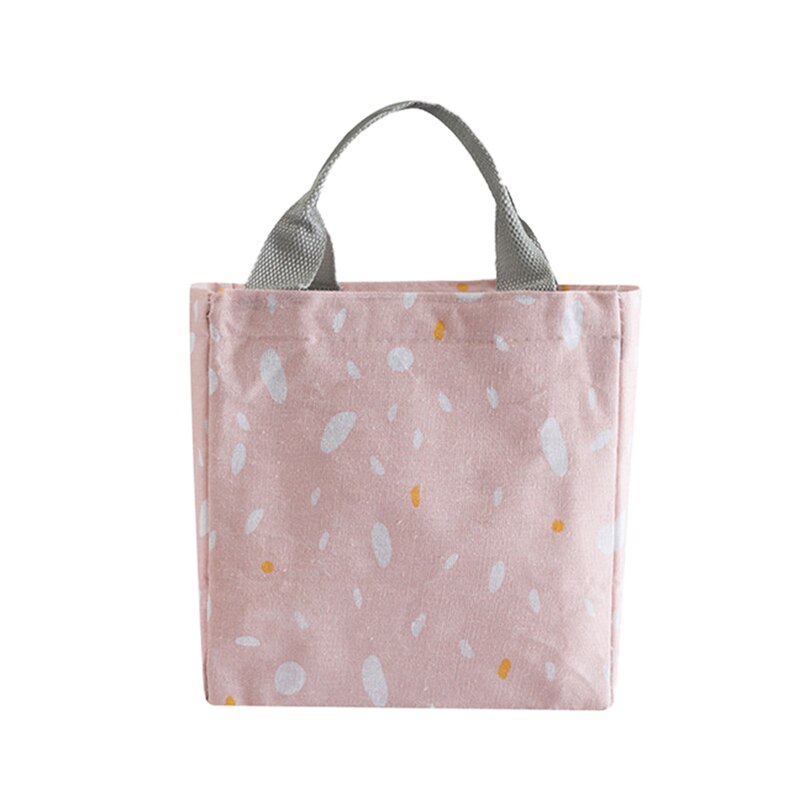 Women Office Ladies Student Large Capacity Lunch Bag Floral Print Multipurpose Lunch Tote Food Storage Pocket