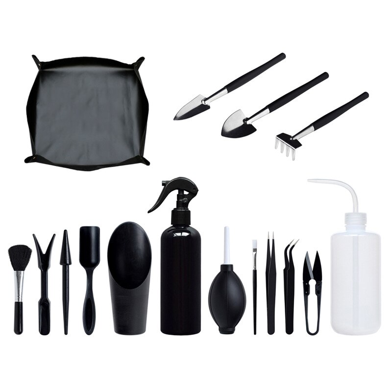 Succulent Plants Tools Mini Garden Hand Tools Set Transplanting Tools Miniature Planting Gardening Tool Set for Indoor Miniature: With Cushion