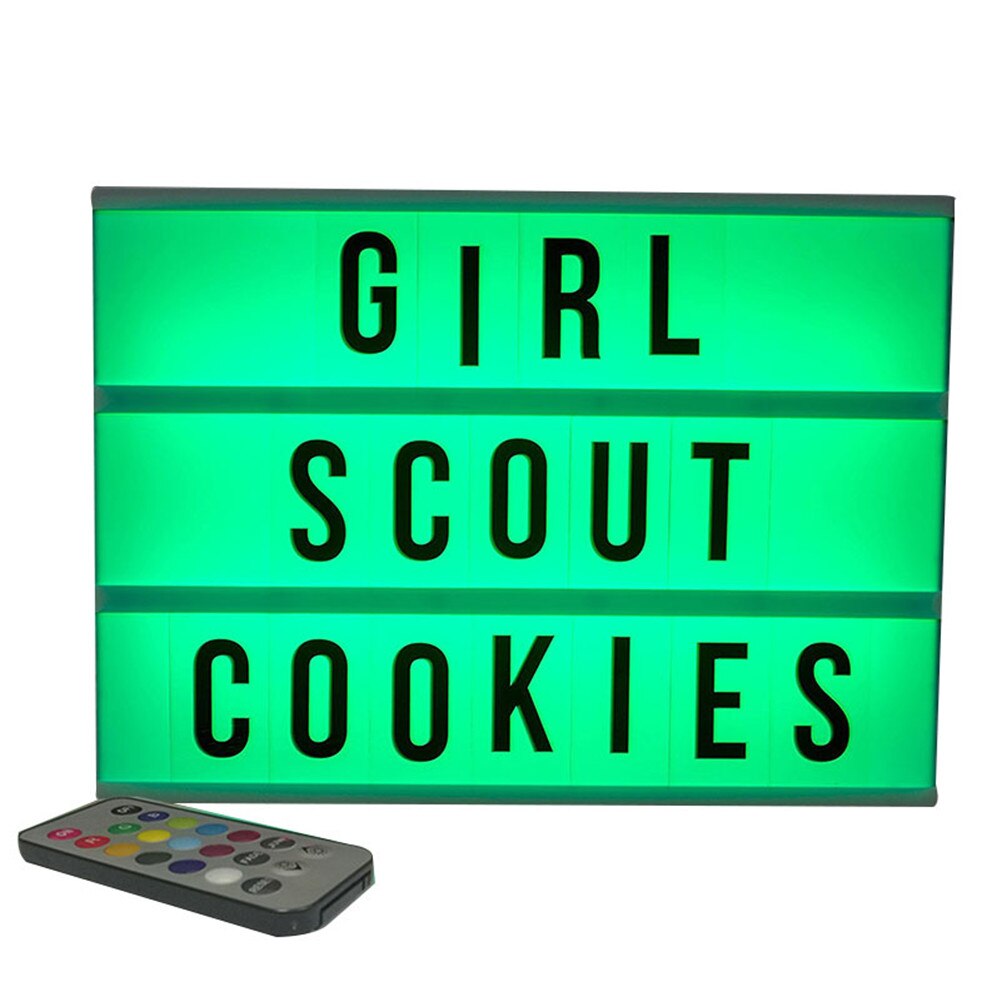 De Mini Kleur Veranderende Lightbox Met Letters Symbool Kaarten Decoratie Lamp Bericht Board Lightbox Usb Powered Voor Indoor Outdoor: Geel