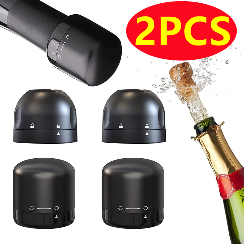 Tapón de silicona sellado para botella de vino tinto, tapón de silicona para conservar la frescura, uds, , 2 tapón para botella de Champagne