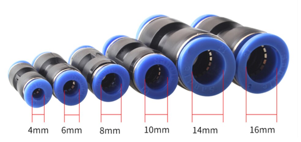 1Stck T/Y/L/Gerade Typ PU/PV/PY/PE/PM/PZA/PK/HVFF/Pneumatische Armaturen Für Luft/Wasser Schlauch Rohr Stecker 4/6/8/10/12/14/16mm