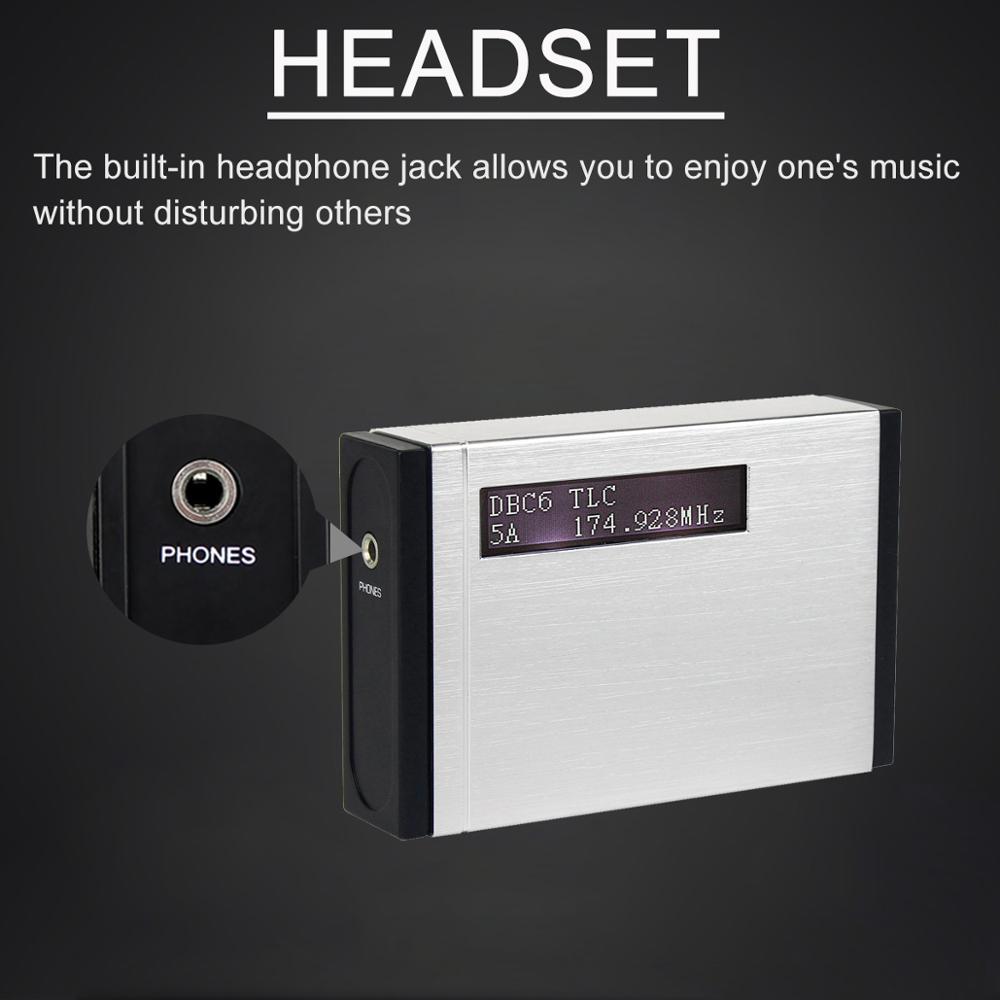 TIVDIO T-101 DAB FM Stereo Radio Pocket Receiver Mini Portable Clock Digital DAB+ RDS Radio Receiver Music Player Earphone F9204