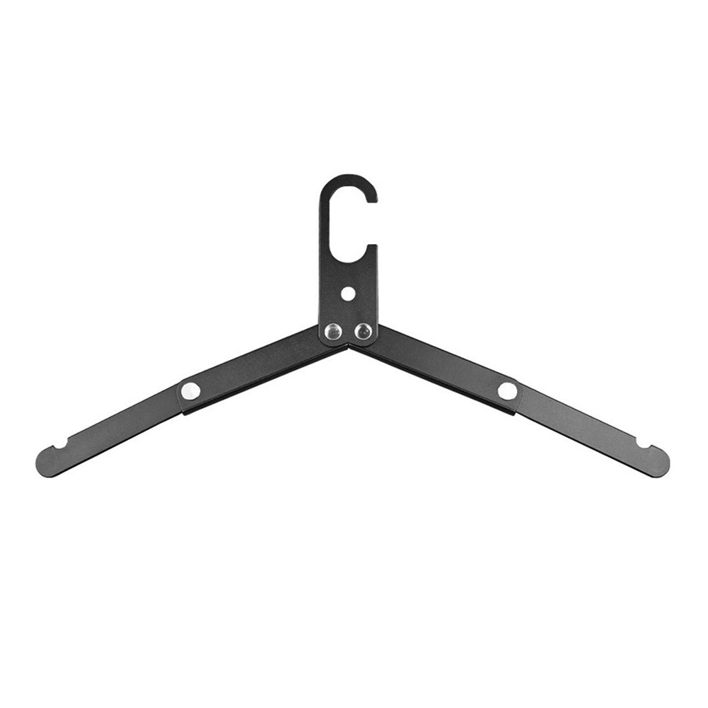 Portable Coat Clothes Hanger Travel Aluminum Alloy Folding Clothing Drying Rack Household Clothing Easy Carrying: Black