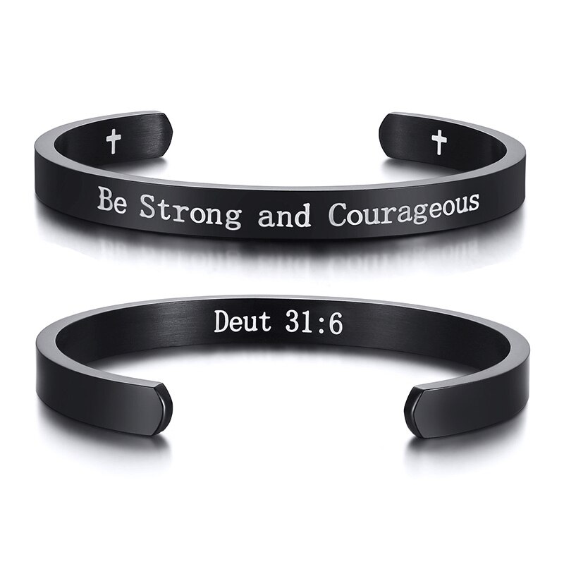 Jean 3:16 verset de la Bible Bracelet chrétiens pour hommes femmes étude de la Bible bijoux religieux pour dieu tant aimé le monde 56MM: 384B-7