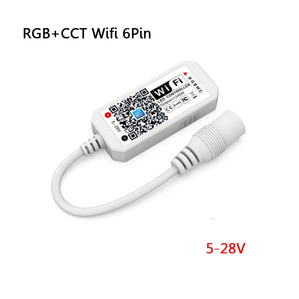Contrôleur de voix USB rvb RGBW RGBWW Led Wifi contrôleur pour 5050 2835 WS2811 WS2812B led bande magique minuterie de musique à la maison DC5/12/24V: Wifi RGB CCT
