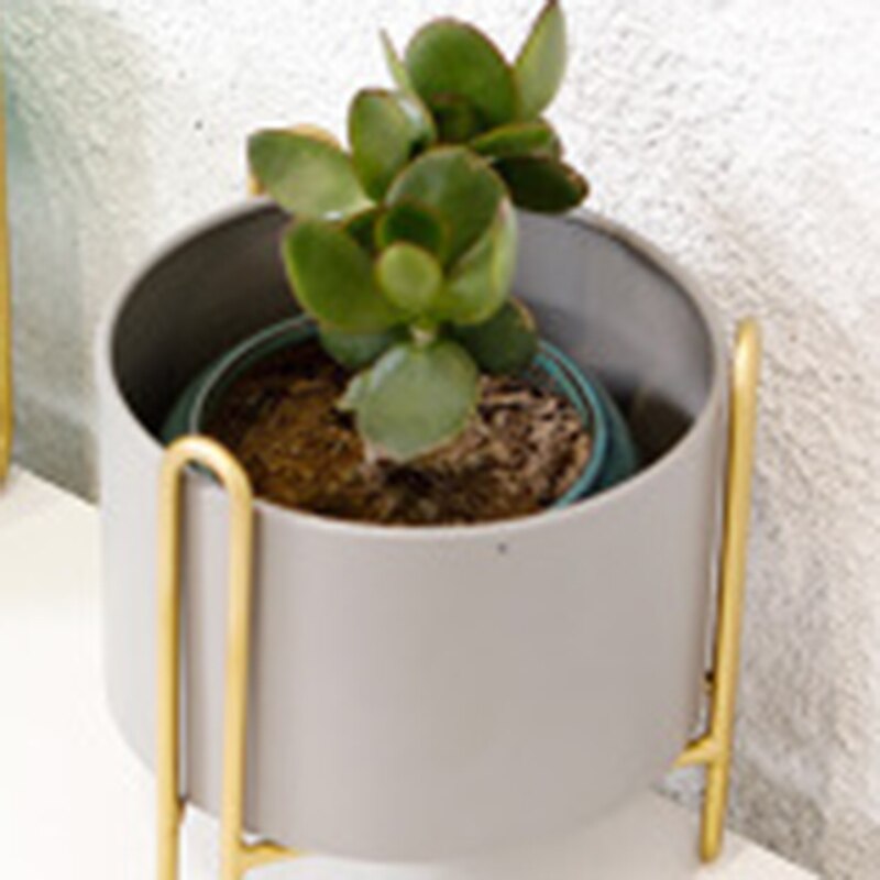 Florero de hierro forjado, soporte para maceta, contenedor de cultivo para decoración interior y exterior del Hogar