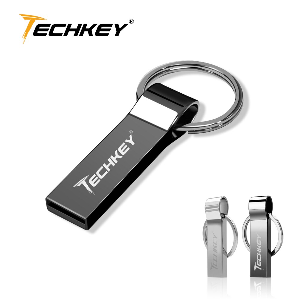 Techkey Pen Drive 8Gb 32Gb 128Gb Waterdicht Metalen Memory Stick Флешка 4Gb 16Gb 64gb Pendrive Gadżety Usb Usb 2.0