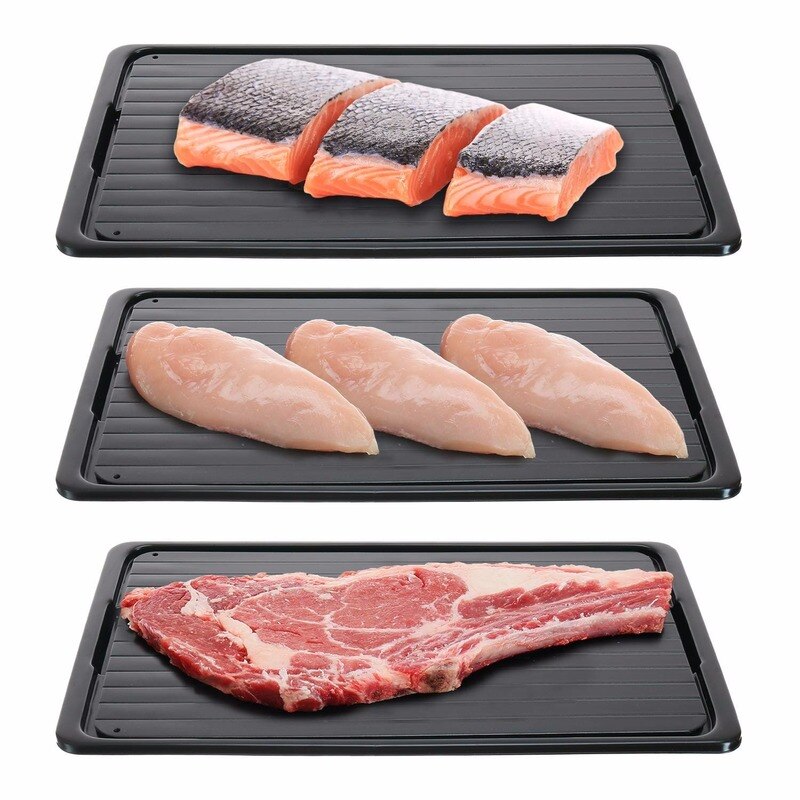 Convenient Fast Defrosting Tray with Cleaner Frozen Meat Defrost Food Thawing Plate Board Kitchen Tool