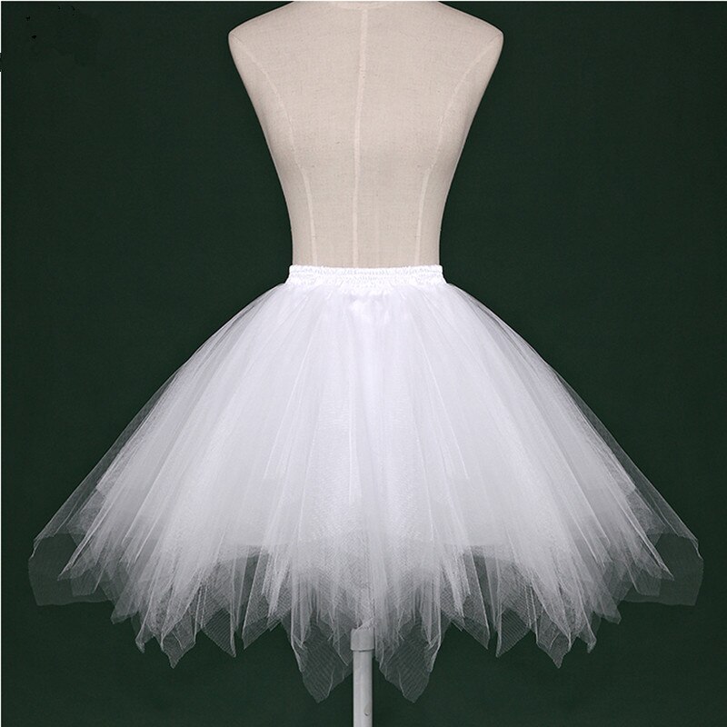 White Short Petticoat Tulle Crinoline Underskirt For Girl Wedding Accessories Ballet Petticoat