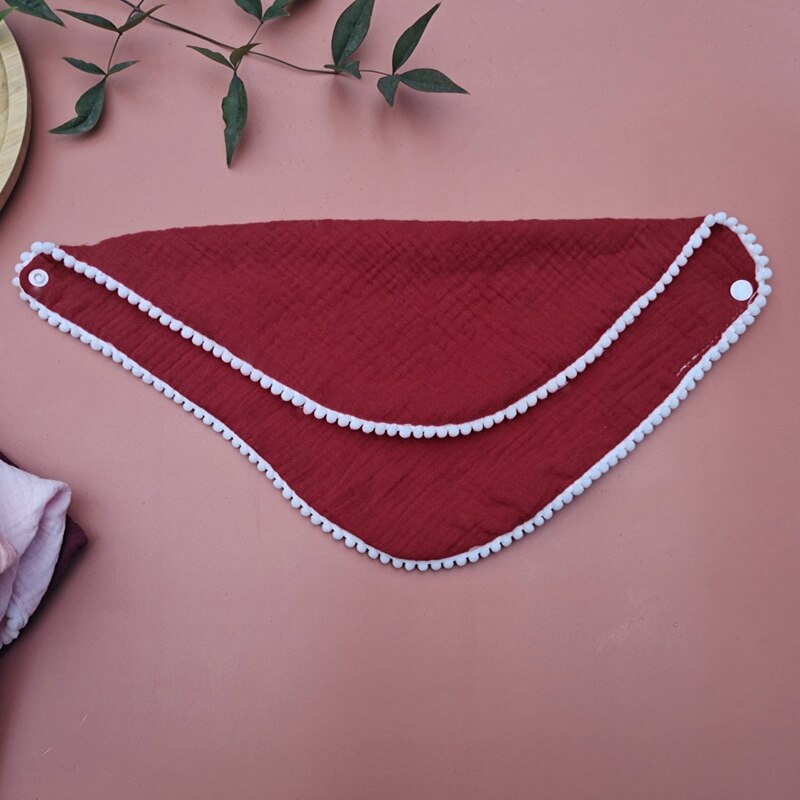 Bavaglino neonato bavaglino in cotone nappa Saliva asciugamano doppio strato triangolo sciarpa Bandana bavaglino per ragazzi ragazze