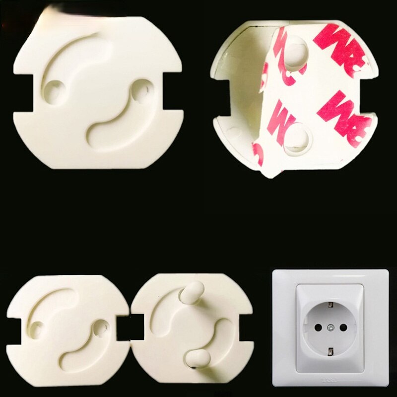 10pcs presa di corrente ue presa di corrente bambino bambino protezione di sicurezza per bambini protezione anti-shock elettrico protezione spina rotante cov: Default Title