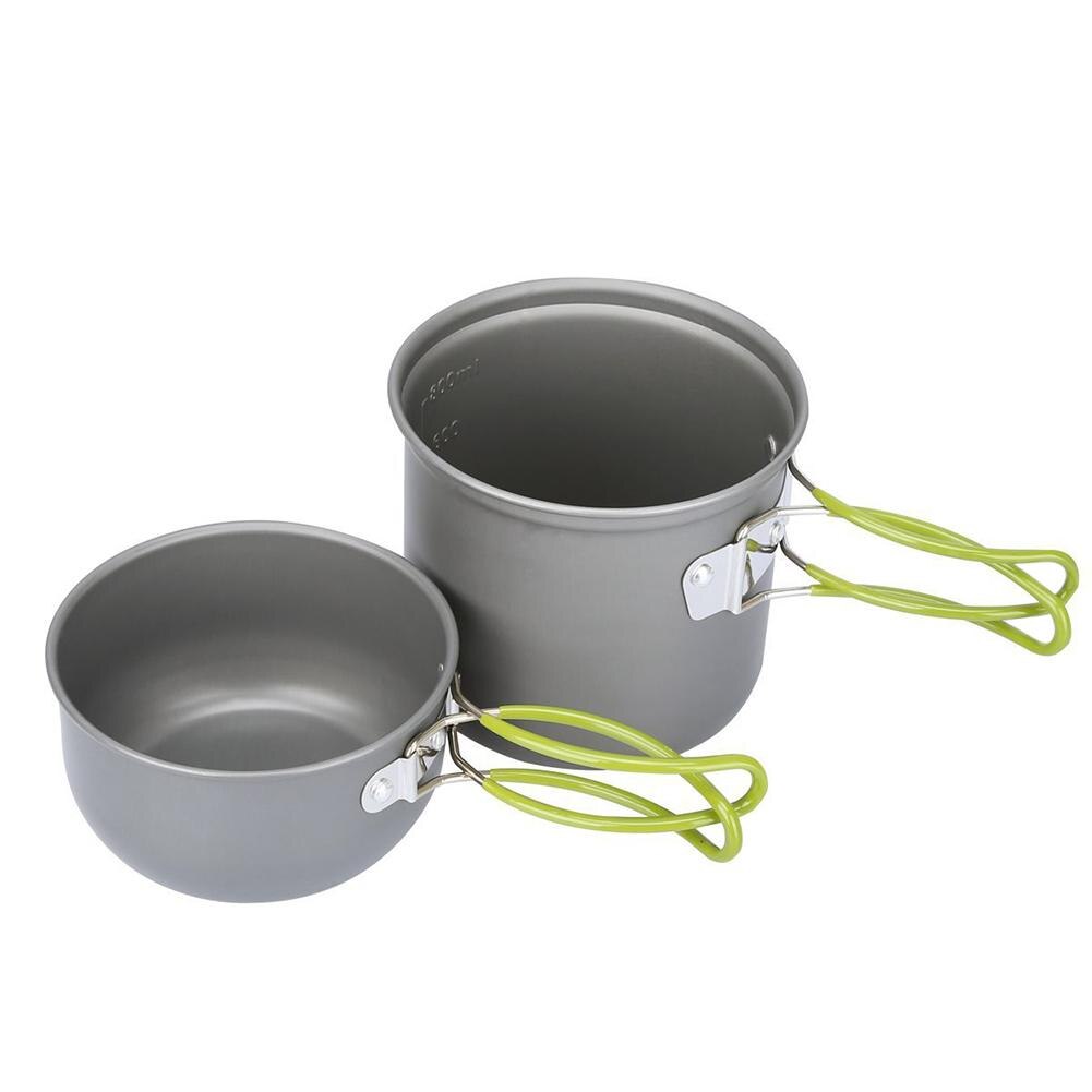 Ultralight Camping Kookgerei Keukengerei Outdoor Servies Set Wandelen Picknick Backpacken Camping Servies Pot Pan 1-2persons