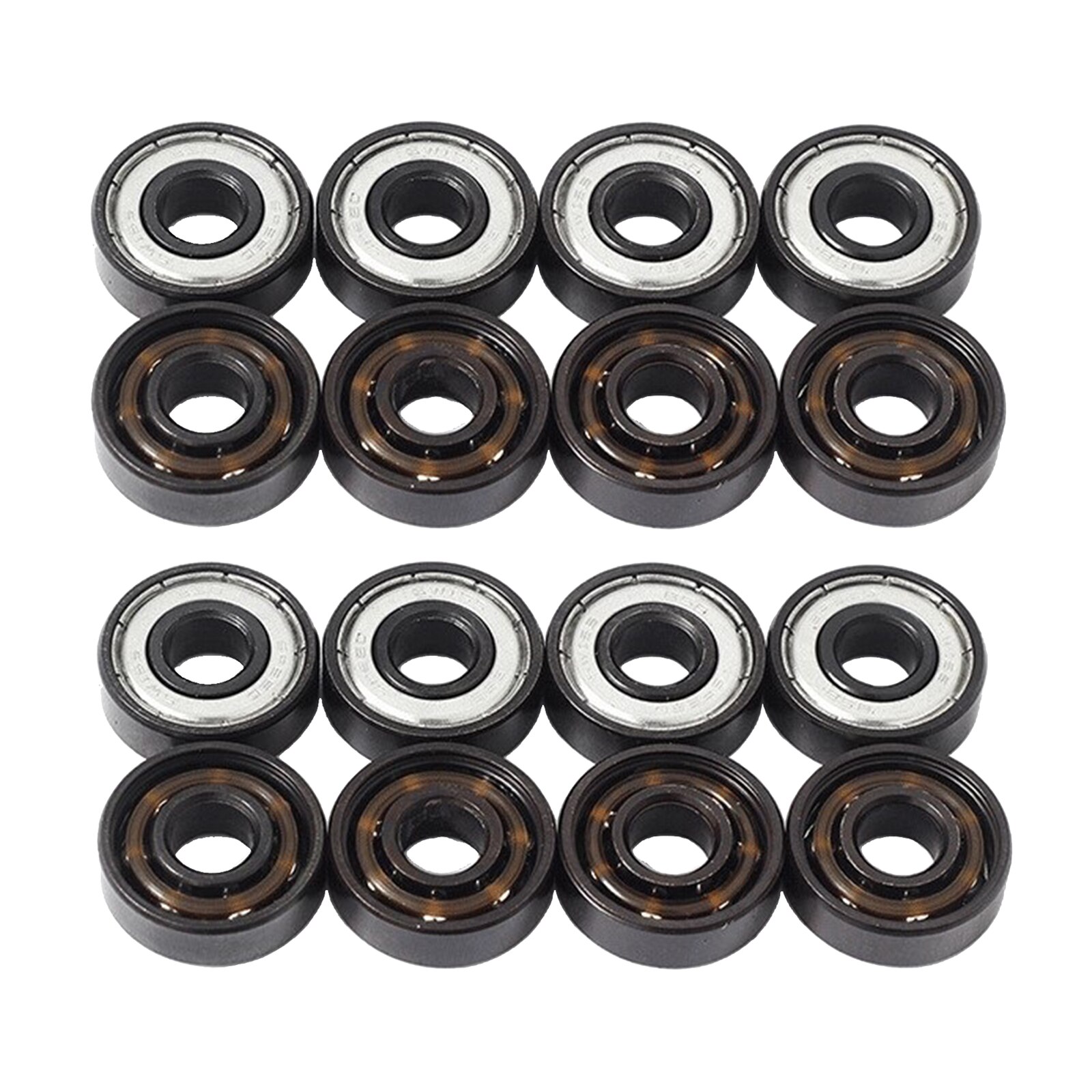 16Pcs Pro Replacement 608 Skateboard Bearings Longboard Skate Board Wheels Spare Part