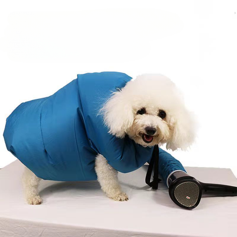 Dog Drying Bag Portable Foldable Grooming Kit Fast Hair Blow Dryer Automatic Water Blowing for Small/Medium Pets Home Use: M