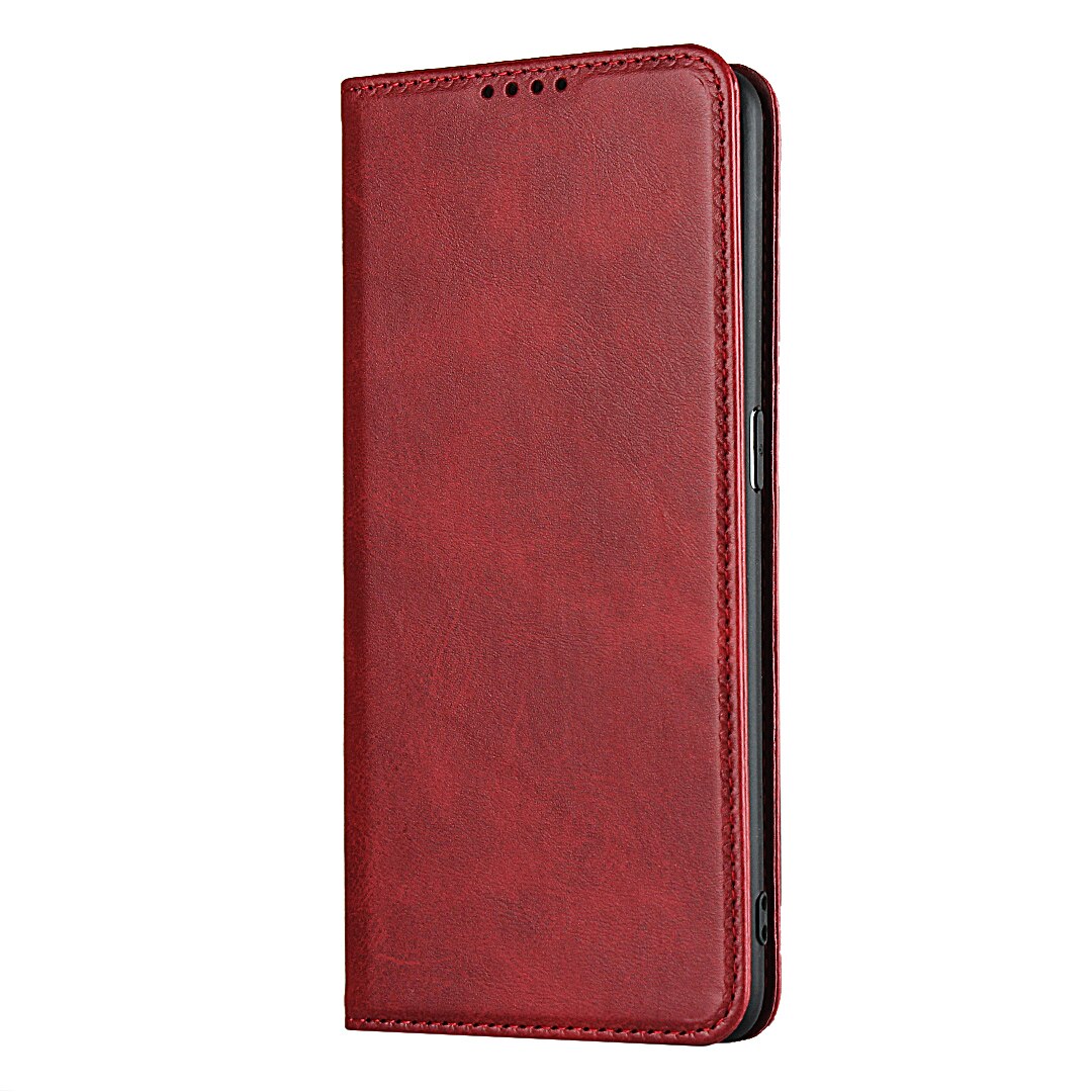 Leather case For OPPO Find X2 Pro 6.7" Flip case card holder Holster Magnetic attraction Cover Case Wallet Case: Red / Case add Glass Film