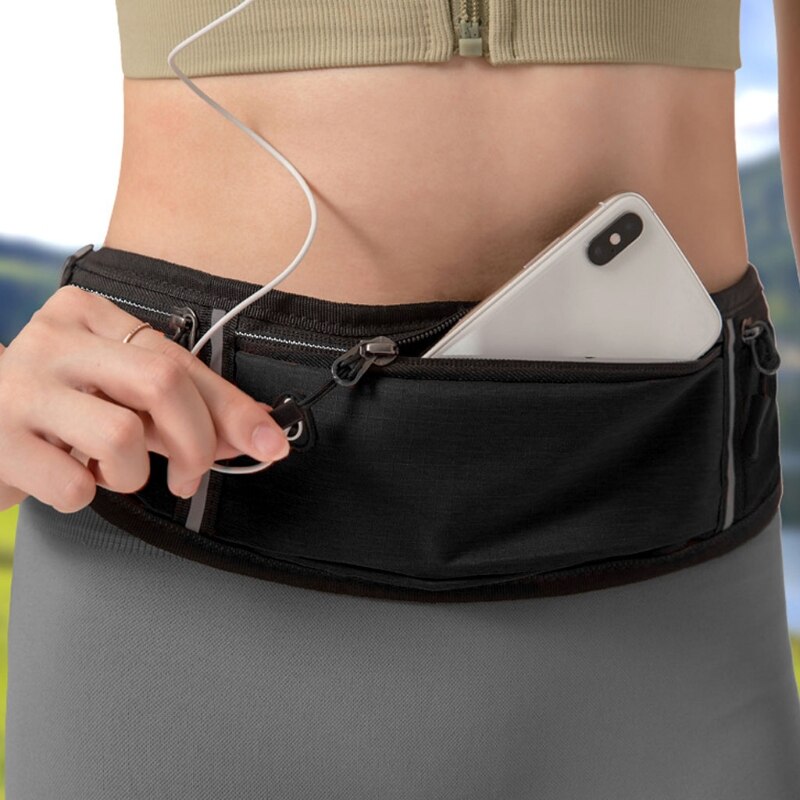 Verstelbare Running Pouch Lopers Riem Workout Taille Zak Elastische Slanke Telefoon Houder Fanny Pack Voor Unisex