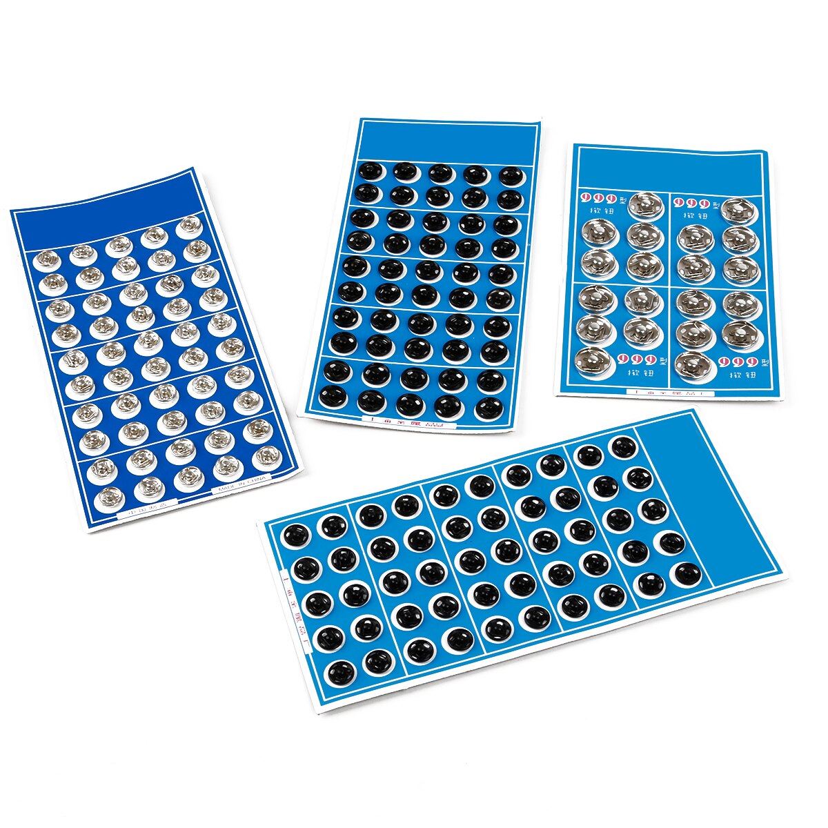 8/10/12/14/16/18mm Metal Iron Snap Fasteners Press Button Stud Black Silver Color Clothing Accessories Sewing Embedded Buckle