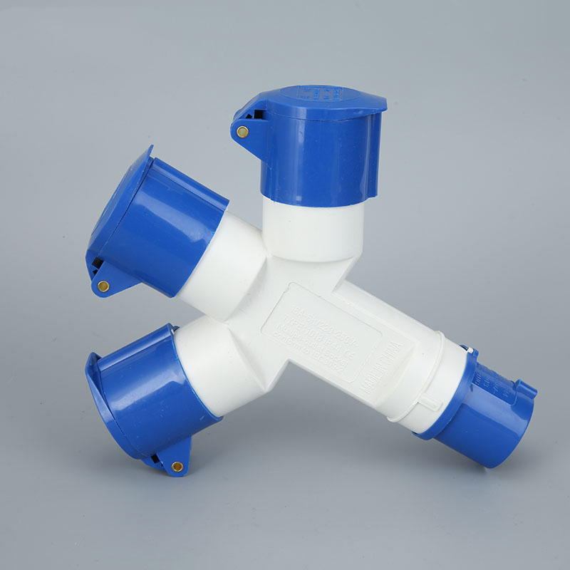 16A 3 Pin 3/4 Way 220V IP44 Waterproof Industrial Plug &amp; socket 1 Plug Multiple sockets Male &amp; Female Power Electrical Connector