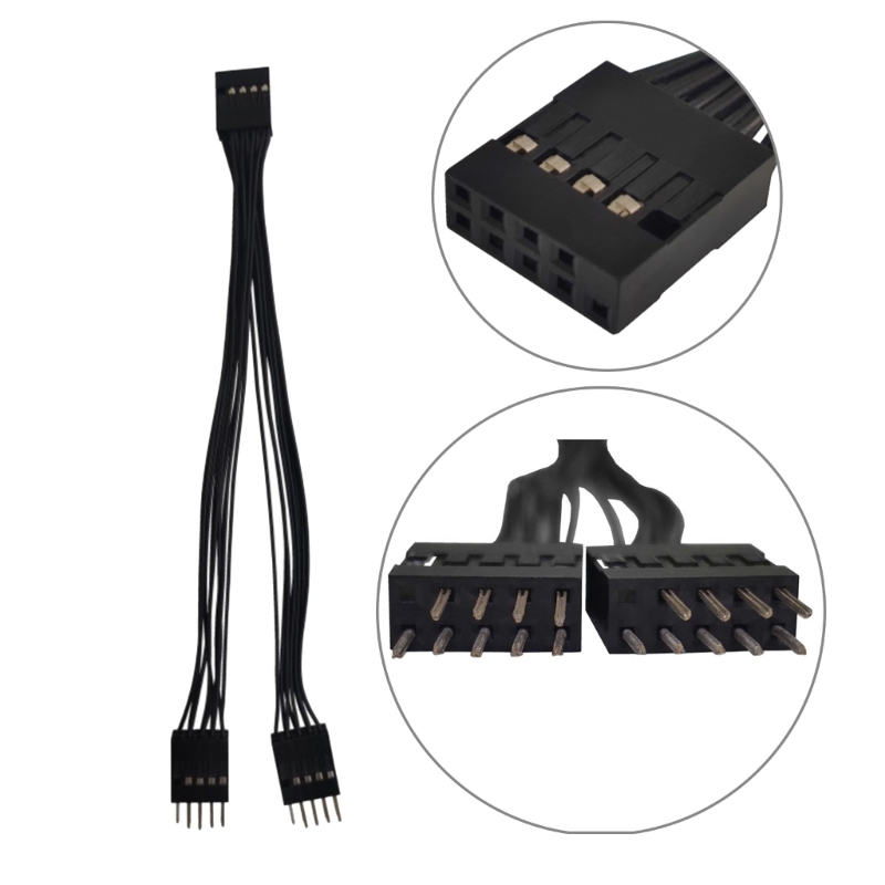 Computador usb 9 pinos para dual9pin divisor cabo usb 9 pinos conversor usb blindado melhorar a estabilidade e a confiabilidade do sinal