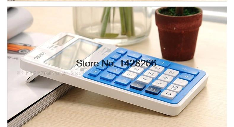 Dual Power Calculadora Electronic Big Display Calculating Candy Color Calculator Stationery Office Material School Supplies: Burgundy