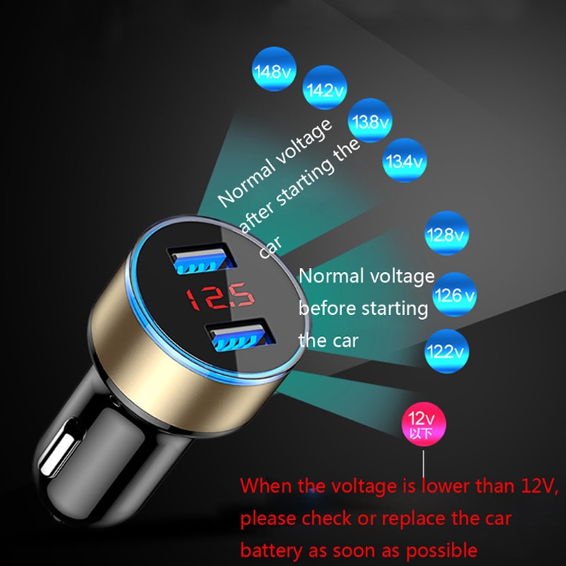 3.1A Led Display Dual Usb Car Charger Voor Huawei P40 P30 Lite Mate 40 30 Honor 30S 10X 9X lite 9A 9C Telefoon Adapter Autolader