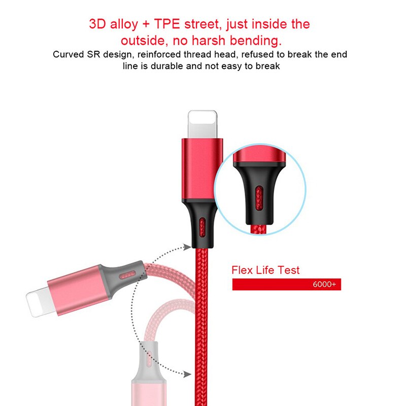 ¡! ACCEZZ-Cable de carga 3 en 1 para iPhone 8 Plus, X, XR, XS Max, Micro USB tipo C, para Samsung S8, Xiaomi 6, Cable de carga