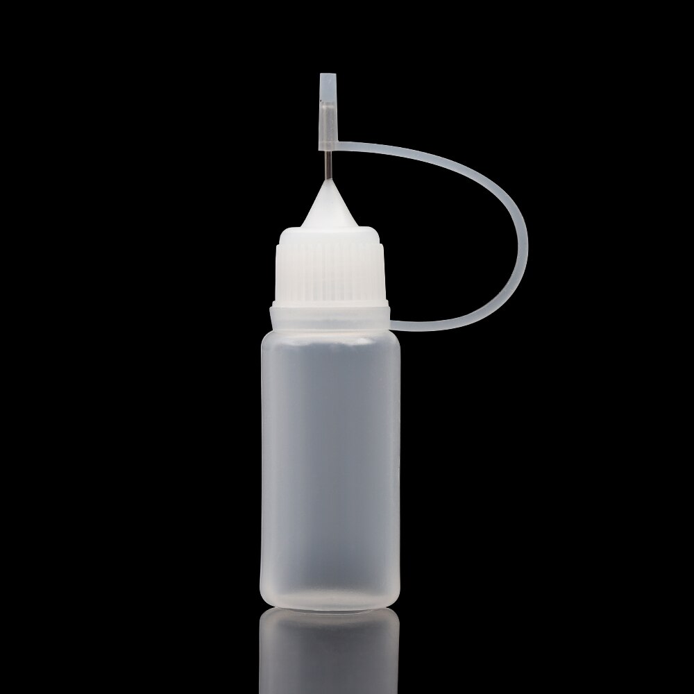 Botella de pegamento escurrible de aguja, 5 piezas, 10ML, reutilización de plástico blanco, bricolaje, herramientas de manualidades para álbum de recortes, accesorios calientes para el hogar y el jardín: Default Title