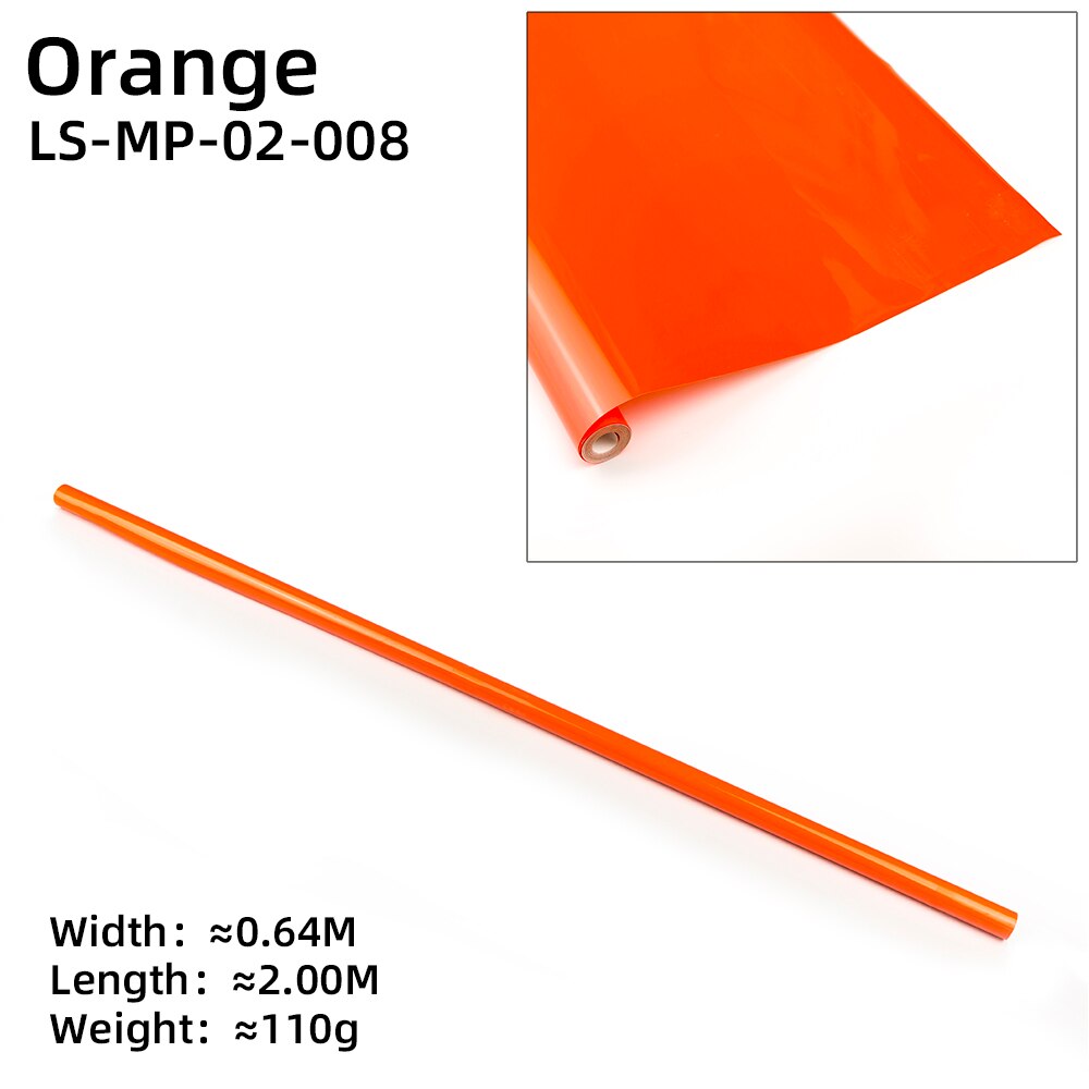 RC Airplane Covering Transparent Film For Balsa Wood Plane 60 x 200 cm Foils/Covering/Decal for Balsa wood Airplane Model: Orange