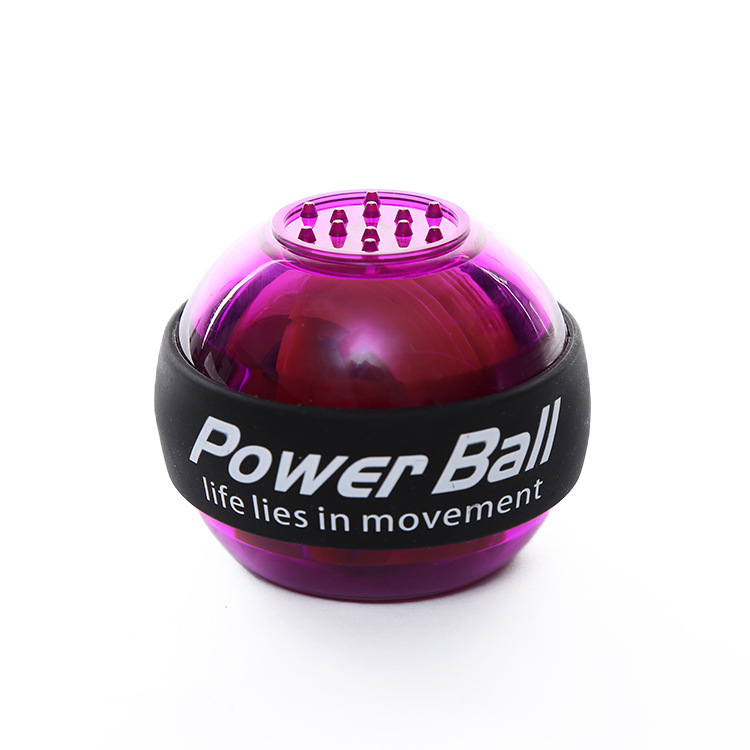 LED Muscle Power Ball Wrist Ball Trainer Relax Gyroscope Power Ball Gyro Arm Exerciser Strengthener Fitness Equipments: purple