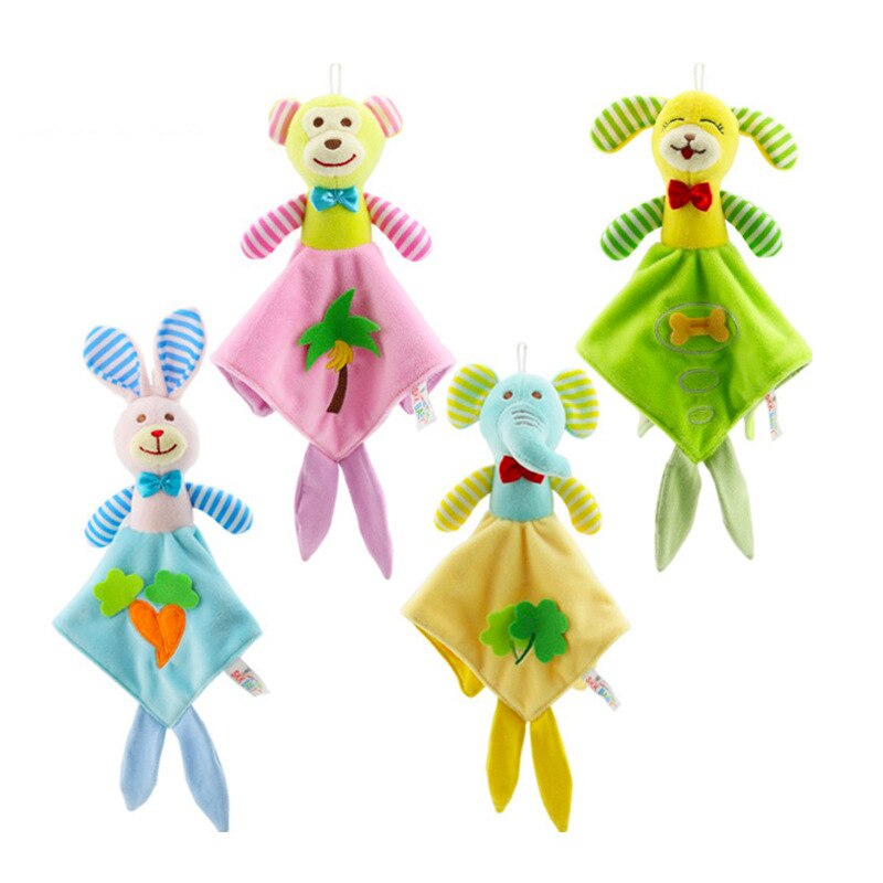 Schattige Baby Aap Handdoek Nursery Baby Pp Katoen Rammelaars Zachte Handdoek Kids Educatief Wandelwagen Bed Speelgoed Pop Pacificeren Handdoek