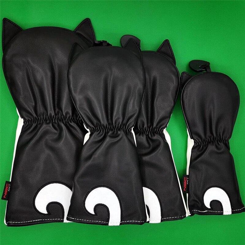 Shiba Inu Dog Golf HeadCover PU Leather Golf Driver Fairway Woods Hybrid Covers 135ut Complete Set Mascot Novelty