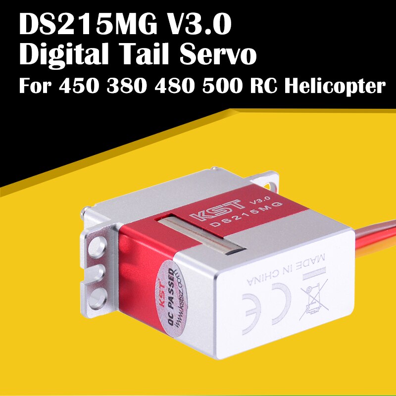 KST DS215MG V3.0 4.8-7.4V Metal Gear Coreless Swashplate CCPM/Rudder Digital Tail Servo For 450 380 480 500 RC Helicopter