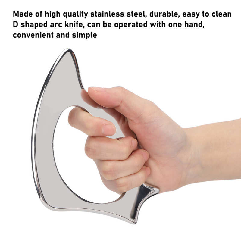 Spier Schraper Tool Gebruikt Op Vele Delen Van Het Lichaam Zoals De Achterkant Onderarmen Hals Kalveren En Borst Spieren vormige Arc Mes Voor