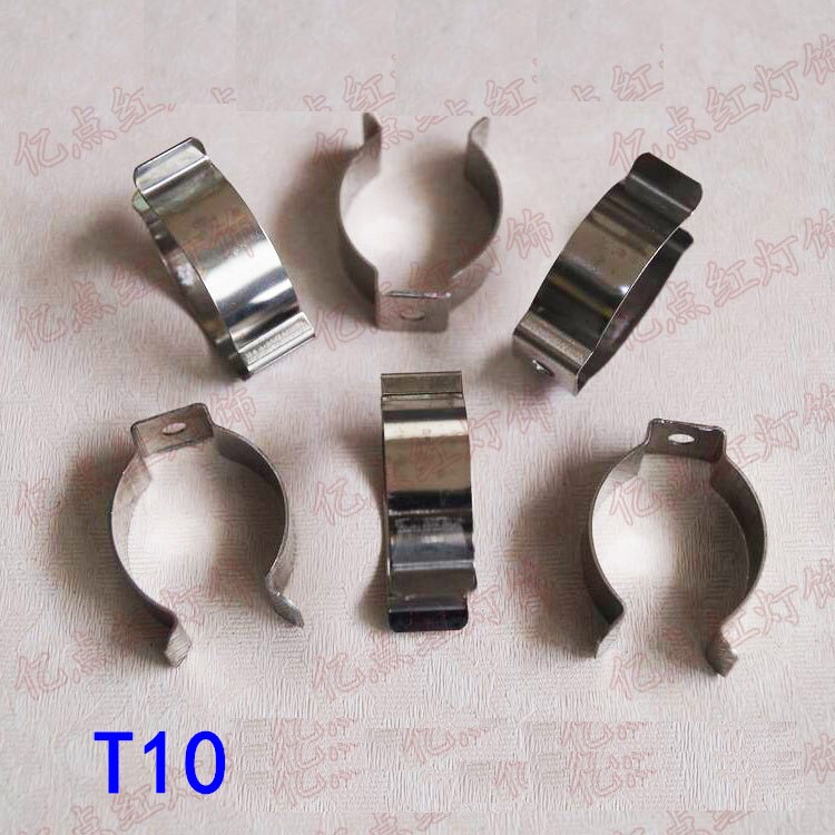 T4 T5 T8 Stainless steel material, Fluorescent Tube Clip Holders, Tube Holder LED Tube Lamp Bases Bracket U Clips Easy Install: T10 stainless steel