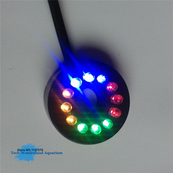 Coloured LED lights for aquarium fish tank fountain led lamp amphibious marine freshwater LED lighting 12 LEDs