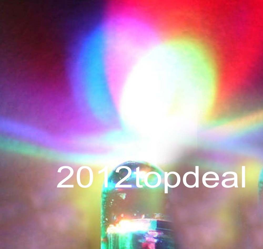 50pcs 3mm/5mm Red/Green/Blue/RGB 3V 5V 12V DC Round Pre-Wired Water Clear LED