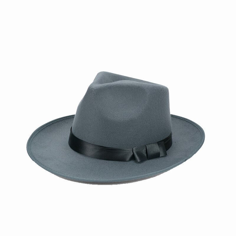 Retro Winter Autumn Imitation Woolen Women Men Ladies Fedoras Top Jazz Hat European American Round Caps Bowler Hats: 6