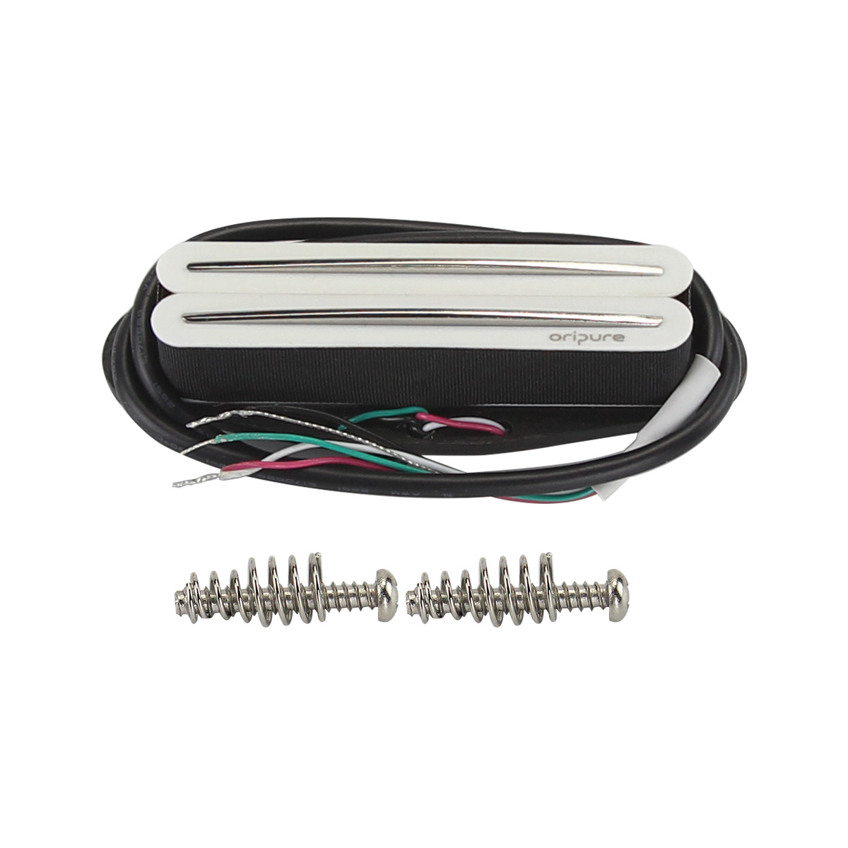 OriPure PB5 Alnico 5 Dual Rails Humbucker Guitar Pickup for ST Guitar: WHITE