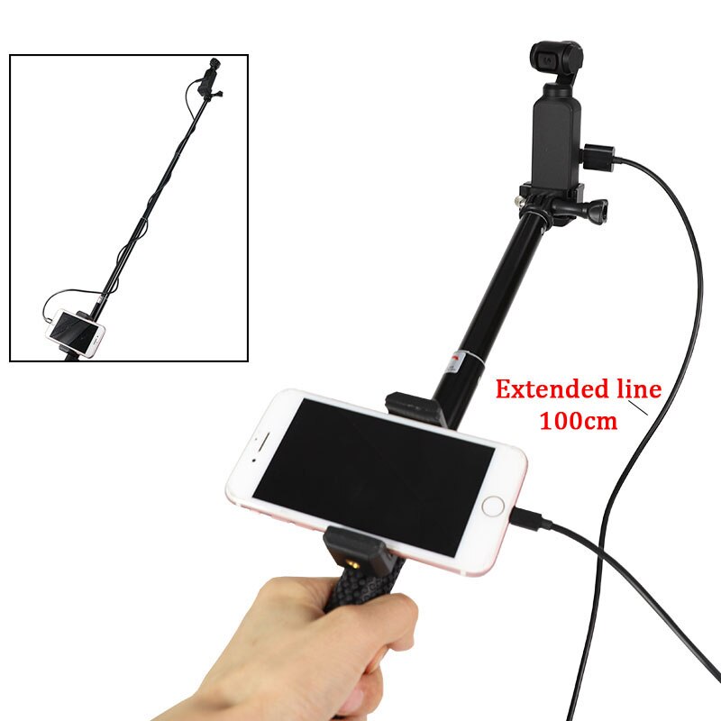 OSMO-trípode de bolsillo para Selfie, varilla de extensión de varilla con pinza de teléfono móvil para DJI Osmo POCKET, cardán de mano, accesorio de extensión de cámara