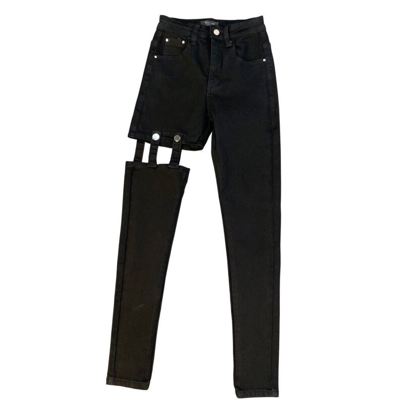 DEAT-pantalones vaqueros largos de cintura alta para mujer, Vaqueros largos de tubo, ropa de calle, MK110, otoño y primavera, 2022