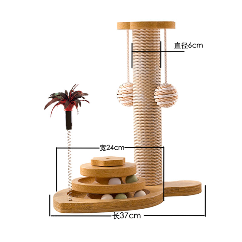 Toy Wear-Resistant Universal Scratching Board Vertical Grinding Claw Column Integrated Multi-Layer