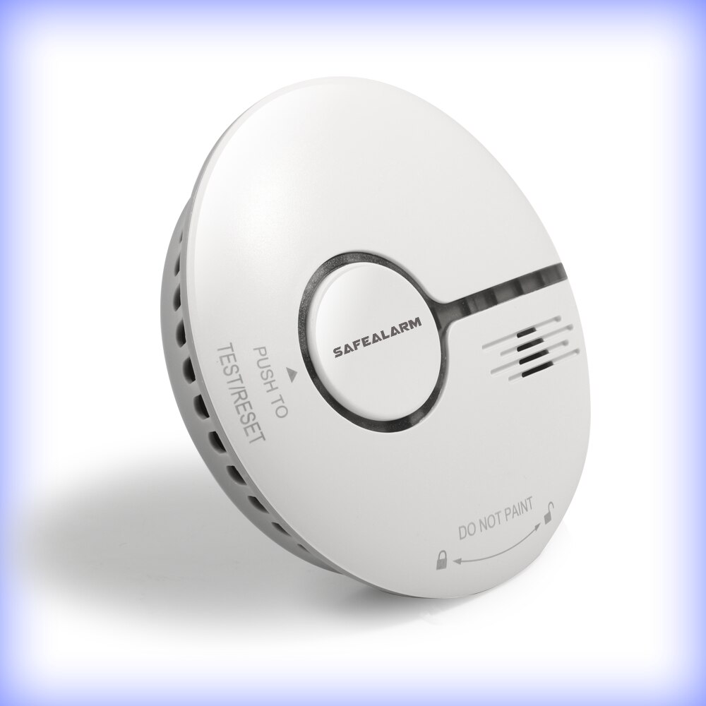 Conventional Battery Operated Fire and Smoke Detector Photoelectric Optical Sound and Light Smoke Alarm Detector with EN14604
