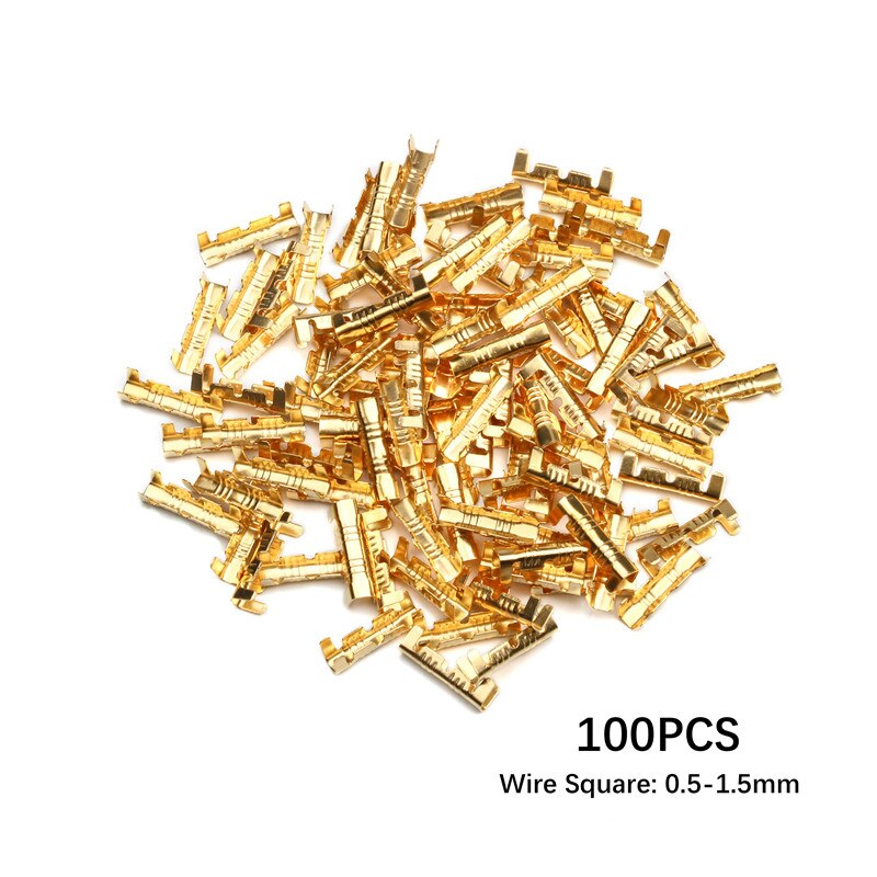 100Pcs/Set U-Type Docking Connector Line Pressing Button Quick Connect Terminal Wiring 0.5 To1.5 Square