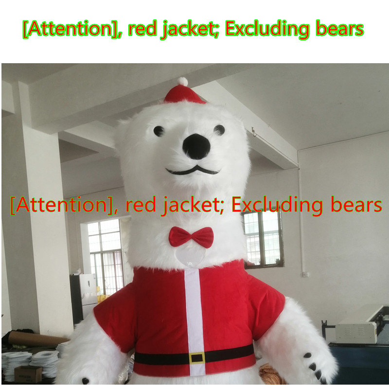 Inflatable accessories, battery vest, vest, bow shoe cover, polar bear, giant panda, gorilla, rabbit, cow, cartoon doll, inflata: Red